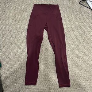 Lululemon Unlimit legging red Merlot